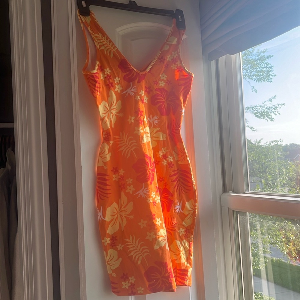 Wild Fable Orange Floral Dress